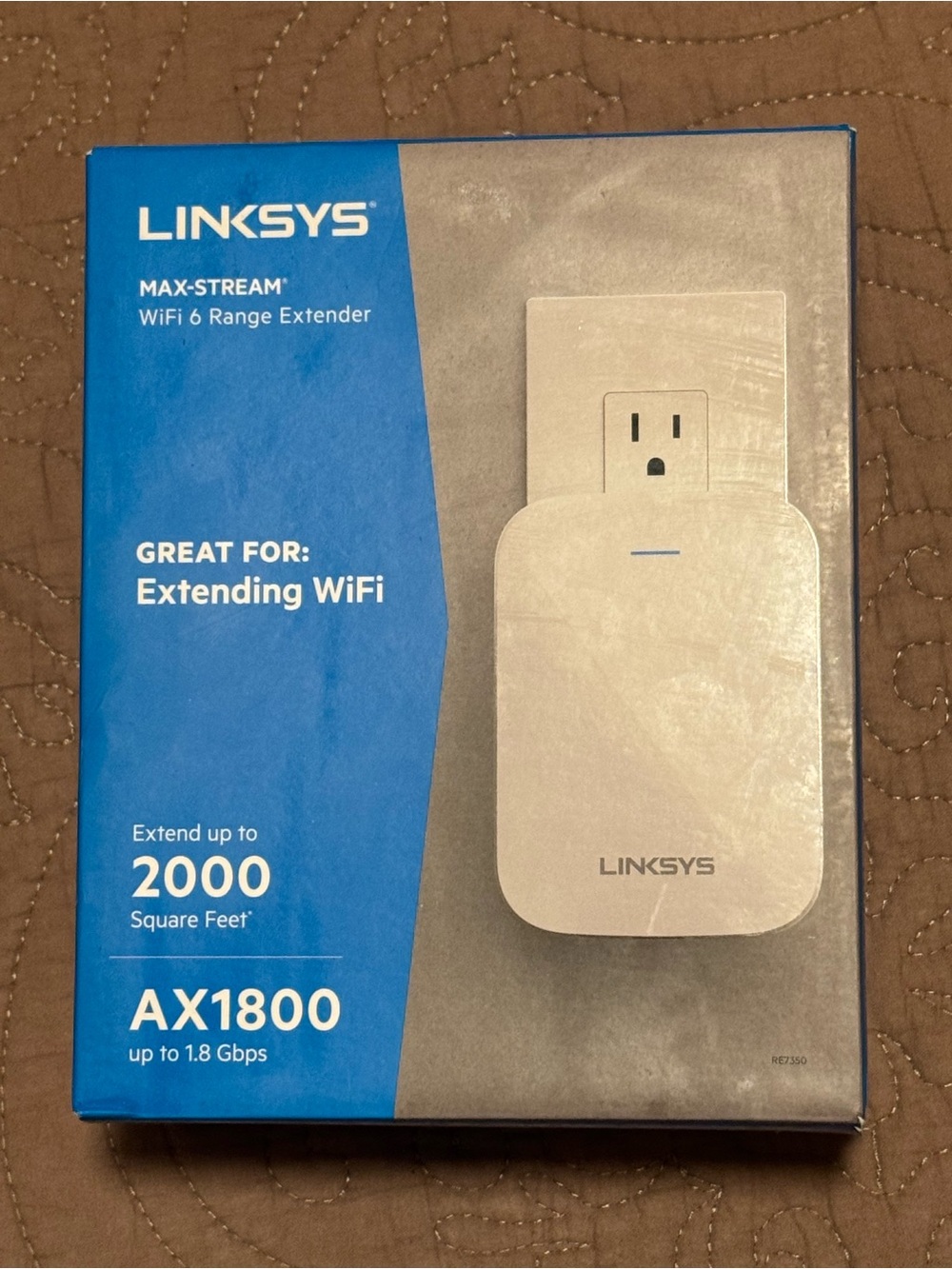 Linksys AX1800 Max-Stream WiFi 6 Range Extender - Blue & White